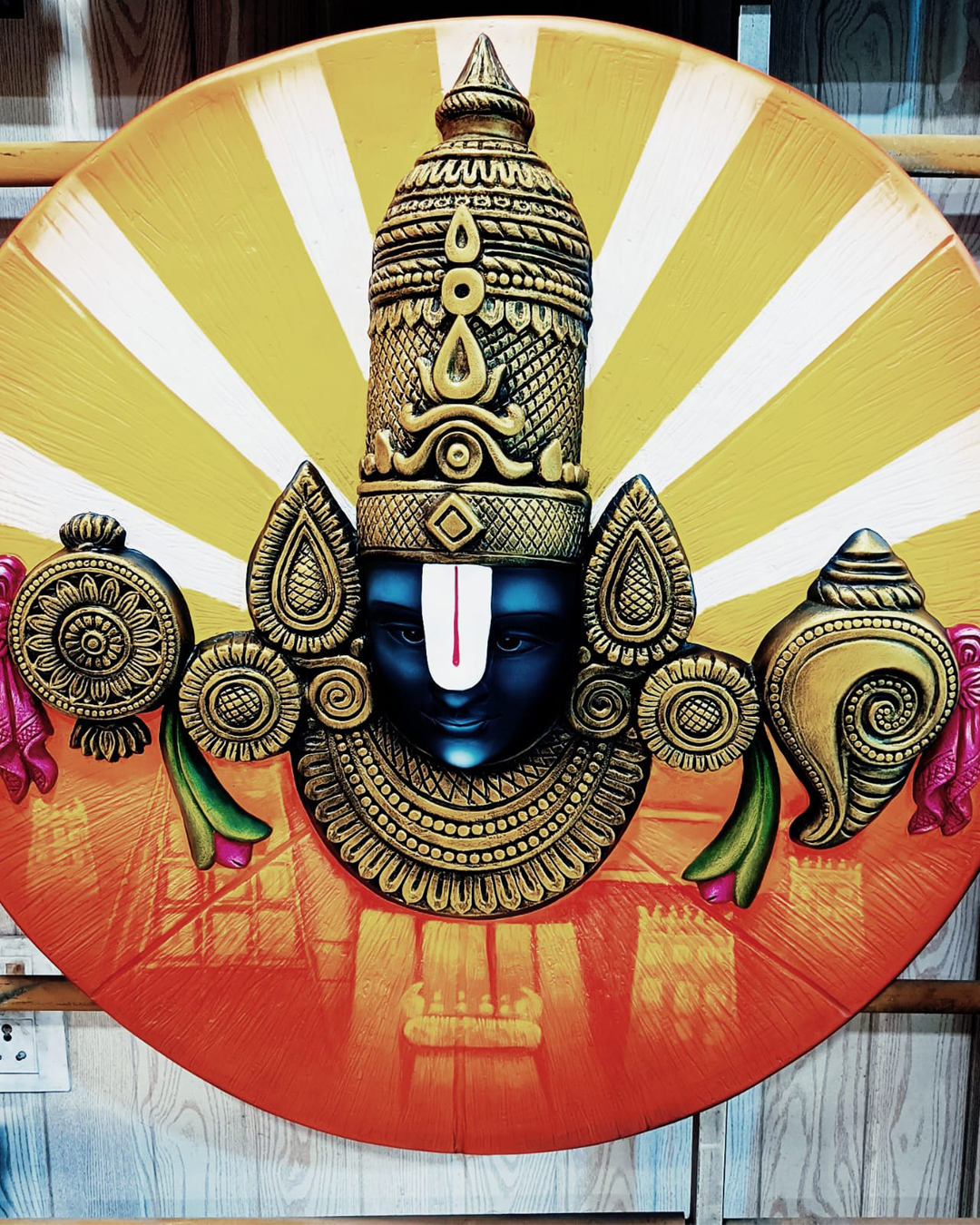 Riddhi Siddhi Art Creations - Illuminated Chakra & Tilak Balaji Mural